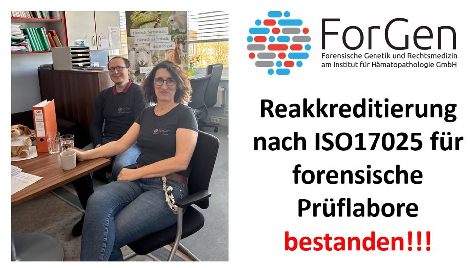 So sehen Überlebende (Sieger) aus: ForGen ist reakkreditiert als ordentliches forensisches Prüflabor!