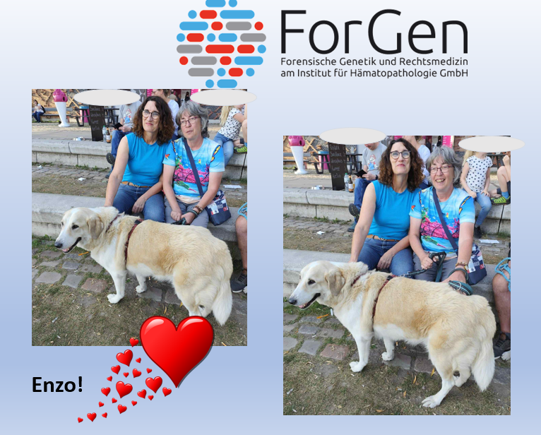 Enzo, Frauchen und Dr. von Wurmb